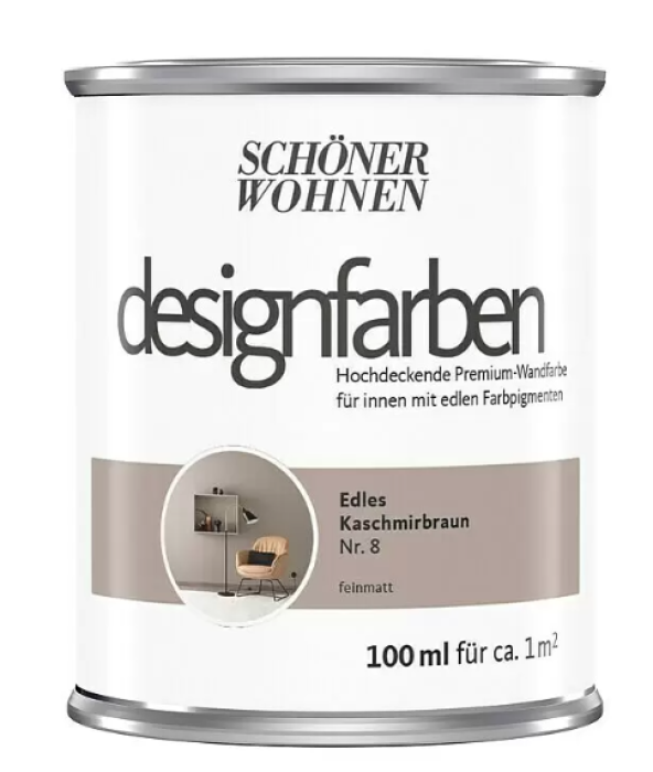 Schöner Wohnen Designfarbe Edles Kaschmirbraun Nr.8, 100 ml, 949101008560